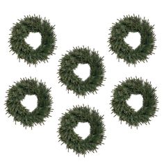 This set include 6 20-inch green pine wreaths. Perfect for decorating a house with many windows or using throughout the office. Made for indoor and outdoor use. Holiday Living 6-Pack 20-in Indoor/Outdoor Green Pine Artificial Christmas Wreath | LW64-NX001 Outdoor Window Wreaths, Christmas Outdoor Window Decorations, Window Wreaths Christmas, Window Wreaths Christmas Outdoor, Wreaths For Windows Outside, Outdoor Wreaths On House, Outdoor Christmas Wreaths, Window Wreath, Artificial Christmas Wreaths