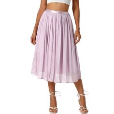 This pleated skirt with accordion style and elastic waist details shows off your femininity. Suits for daily and party wear in spring summer and fall. Pair with a t-shirt and high heels to complete the overall wearing style. Pair it with a t-shirt and high heels to complete the overall wearing style. Suits for daily and party wear in spring summer and fall. Spring Flowy Skirt With Elastic Waistband, Flowy Party Maxi Skirt With Pleated Hem, Spring Midi Pleated Skirt, Spring Pleated Flared Maxi Skirt, Feminine Spring Pleated Skirt With Lining, Feminine Pleated Lined Skirt For Spring, Feminine Spring Pleated Maxi Skirt, Spring Pleated Maxi Skirt, Flowy Lined Pleated Skirt For Spring