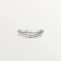 CRB4099300 - Trinity Ruban wedding band - Platinum, diamond - Cartier Cartier Diamond Rings, Trinity Bracelet, Band Rings Women, Trinity Necklace, Platinum Wedding Rings, Princess Cut Rings, Women Diamond, Gold Wedding Band, Love Bracelets