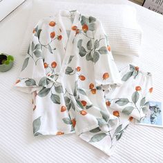 Kimono Pajamas, Interesting Clothing, Cotton Pajamas Women, Summer Pajamas, Cotton Pajamas, Loungewear Luxury, Cotton Pajama Sets, Kimono Yukata, Cotton Kimono