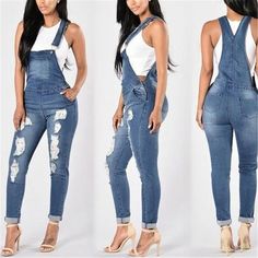 Jeans Buttons, Straps Jumpsuit, Denim Jumper, Jumpsuit Trousers, Ripped Denim, Jeans Jumpsuit, Denim Overalls, Women's Boutique, Slim Jeans