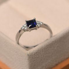 This ring features a 5*5mm princess cut lab sapphire and sterling silver finished with rhodium. Customization is available. It is made by hand, and it will take about 7 days to finish the ring after your payment is completed. Any question, just let me know. :) My shop homepage: https://www.etsy.com/shop/LuoJewelry?ref=l2-shopheader-name Engament Rings, Pink Engagement Ring, Pink Sapphire Ring Engagement, Rock Wedding, Pearl Engagement Ring, Princess Cut Rings, Couple Wedding, Sapphire Engagement Ring