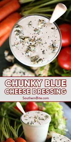 this is an image of chunky blue cheese dressing