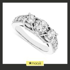 in stock Macy's Round Diamond Ring With Diamond Accents, Macy's Diamond Ring With Diamond Accents, Macy's Diamond Ring With Prong Setting, Macy's Jewelry With Brilliant Cut For Anniversary, Macy's Diamond White Ring With Vvs Clarity, Macy's Round Cut Diamond White Diamond Ring, Macy's Round Diamond Ring With Vvs Clarity, Macy's Diamond Ring With Vvs Clarity, Macy's White Gold Diamond Ring