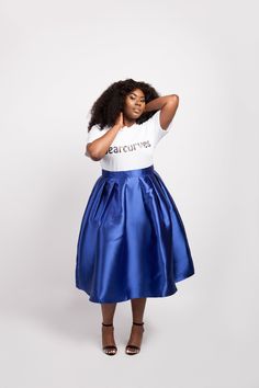 Plus size circle skirt. Structured and streamlined. Wear with our digitally transferred African wax print bodysuit for a stylish look. Plus Size Circle Skirt, Womens Skirts, High Street Fashion, Plus Size Brands, Aline Skirt, Beautiful Kimonos, Ankara Dress, African Wax Print, Full Circle Skirts