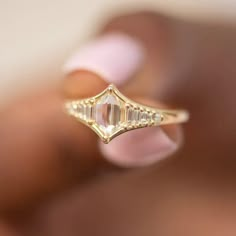 Step Cut, Art Deco Engagement, Deco Engagement Ring