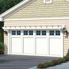 a two car garage is shown in this artist's rendering