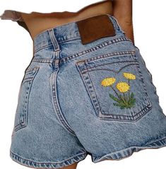 Casual Floral Embroidered Denim Shorts High Waist Cotton Jeans With Floral Embroidery, Summer Floral Embroidery Straight Leg Jeans, High Waist Denim Bottoms With Floral Embroidery, High-waist Denim Blue Bottoms With Floral Embroidery, High Waist Denim Blue Bottoms With Floral Embroidery, High Waist Floral Embroidery Jeans For Spring, Denim Blue Bottoms With Floral Embroidery And Relaxed Fit, Relaxed Fit Denim Blue Bottoms With Floral Embroidery, Denim Blue Relaxed Fit Bottoms With Floral Embroidery