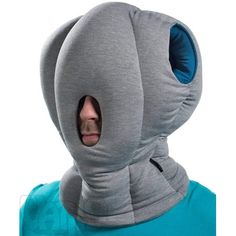 a person wearing a hood with an open mouth