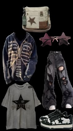 #inspirationoutfir Make Outfit Ideas, Alt Clothing Stores, Collage Clothes Outfit, Dark Core Outfits, Cool Grunge Outfits, Alt Outfits Aesthetic, Punk Aesthetic Outfit, Emo Wardrobe, Outfit Inspo Alt