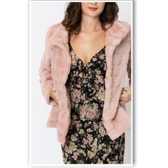 New With Tag. Soft Faux Fur Jacket 100% Polyester. Snap Buttons. So Soft And Cozy. Spring Faux Fur Coat With Faux Fur Trim, Spring Faux Fur Long Sleeve Coat, Pink Faux Fur Outerwear For Fall, Spring Long Sleeve Fur Coat With Faux Fur Trim, Spring Long Sleeve Faux Fur Coat, Chic Pink Fur Coat For Fall, Pink Faux Fur Lined Spring Outerwear, Pink Spring Outerwear With Faux Fur Lining, Feminine Long Sleeve Winter Outerwear