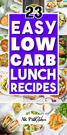 Low carb lunch ideas to inspire! Explore our keto lunch recipes, vegetarian low carb lunches, and healthy low carb meals. Whether you need a quick low carb lunch for work, or are planning a week of low carb meal prep, find easy low carb lunches like healthy salads, healthy wraps, and lunch bowls. Dive into low carb chicken recipes, low carb seafood lunches, and gluten-free low carb recipes. Plus, discover tasty low carb snacks and smoothies for a complete, satisfying midday meal. Low Carb Lunch Recipes Easy, Low Carb Gluten Free Lunch Ideas, Low Carb Diet Ideas, Low Carb Chicken Recipes For Lunch, High Protein Low Carb Recipes Snacks Meal Prep, Keto Easy Meals For Beginners, Low Carb Lunch For Work, Easy Meal Prep Keto, Low Carb Easy Lunches