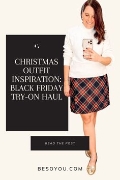 Step into the dressing room with me as I try on festive holiday looks from your favorite stores—J.Crew Factory, LOFT, Old Navy, Target, and more! J Crew Holiday, Tartan Blouse, Christmas Outfit Inspiration, Short Cardigan Sweater, Olive Green Sweater, Tartan Skirt, Pointelle Sweater, Short Cardigan