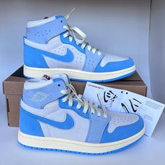 Air Jordan 1 Zoom Cmft 2 Women's Shoes Size: W 8 / M 6.5 Color: Phantom/Ice Blue/Gym Red/University Blue Style: Dv1305-004 Shoes Worn Once. They Look Like New. In Its Original Box. No Scratches, No Stains, No Defects. Soft Suede And Jordan Brand's Signature Formula 23 Foam Come Together To Give You An Extra Luxurious (And Extra Cozy) Aj1. You Don't Need To Play "Either Or" When It Comes To Choosing Style Or Comfort With This Onewhich Is Nice, 'Cause You Deserve Both. Light Blue High-top Sneakers With Translucent Outsole, Blue Mid-top High-top Sneakers, Light Blue High-top Basketball Shoes With Boost Midsole, Blue Mid-top Jordan Shoes With Rubber Sole, Light Blue Lace-up Basketball Shoes With Rubber Sole, Light Blue High-top Jordan Shoes With Branded Insole, Custom Blue High-top Sneakers With Laces, Blue High-top Custom Sneakers With Laces, Blue Leather Lace-up Running Shoes