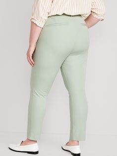 The Pixie pants you love, now in a more fabulous fit & fabric ✨ High-rise waistband, with hidden double hook-and-bar closure and interior button closure.  Hidden zip fly.  Diagonal pockets at front, with decorative welt faux pockets at back.  Smoot Fitted Mid-rise Pants With Belt Loops, Casual Elastane Pants With Belt Loops, 4-way Stretch Straight Leg Pants With Belt Loops, Mid-rise Workwear Bottoms For Spring, Mid-rise Spring Workwear Bottoms, Spring Workwear Mid-rise Bottoms, Mid-rise Bottoms For Spring Workwear, Versatile Mid-rise Pants With Belt Loops, Chic High-waisted Pants With Zipper Closure