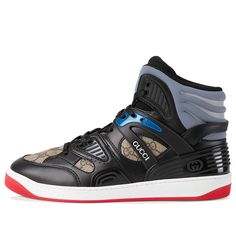 Gucci Basket High 'Black Demetra Red' 673077-2SHG0-1066 (SNKR/High Top/Basketball) Sporty Black High-top Sneakers With Logo, Sporty Black High-top Sneakers With Logo Detail, Luxury High-top Sneakers With Boost Midsole For Sports, Luxury High-top Sneakers For Sports, Luxury Black Sneakers For Sports, Luxury Black Sports Sneakers, Gucci High-top Sneakers With Logo Detail, Luxury Black High-top Sneakers For Sports, Gucci Sneakers With Logo Detail For Sports