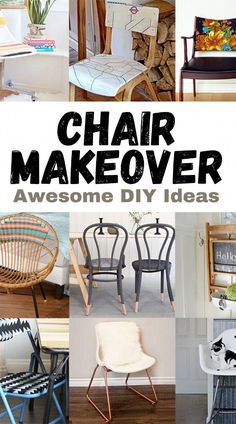 there are many different chairs that can be used to makeover and decorating them