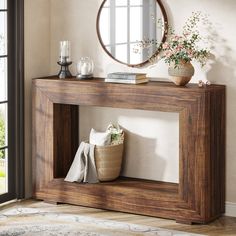 Farmhouse Console Table, 47 Wood Entryway Sofa Table with Storage Tribesigns Sofa Table With Storage, Table Behind Couch, Accent Table Decor, Wood Sofa Table, Farmhouse Console Table, Narrow Console Table, Entryway Console Table, Entryway Console, Hallway Table