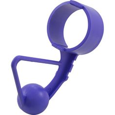 a purple plastic object with a ball on it's side and a magnifying glass in the middle