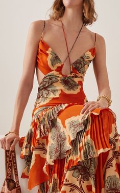 Johanna Ortiz, Silk Maxi, Silk Maxi Dress, Ruffled Maxi Dress, Christmas 2022, Mode Inspiration, Moda Operandi, Look Fashion, Pretty Dresses