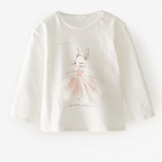 Zara Baby Nwt 18-24m Bunny Long Sleeves Ter. Bunny Appliqu . 100% Cotton White Cartoon Print Tops For Spring, Spring White Cartoon Print Tops, Sweet Cotton Tops For Playtime, Cute White Winter Tops, Sweet White Tops With Cartoon Print, Sweet White Tops For Fall, Long Sleeve T-shirt For Summer Playtime, Sweet Cartoon Print Cotton Tops, Spring Cartoon Print Sweet Tops