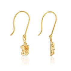 Small Plumeria Dangle Earrings - Philip Rickard