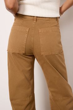 Patch pockets and seam detailing add utility-inspired style to these barrel leg pants by Velvet, featuring a high rise and non-stretch cotton twill fabric. Take them from work to weekend with a pullover or half-tucked button-down. | VELVET Women's Brylie Barrel Leg Pants, Size 2, Brown Fall Closet, Short Waist, Shoe Size Conversion, Shoes With Jeans, Fall Shopping, Twill Fabric, Tee Dress, Cotton Twill Fabric, Work Fashion