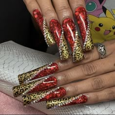 Nails For Formal, Marley Aesthetic, Toenails Ideas, Buchona Nails, Nail Designs 3d, Nail Inspo Long, Old School Nails, Gyaru Nails, Acrylic Nails Stiletto