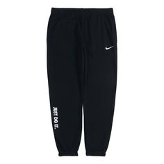 Nike AS M Men's Sportswear SWOOSH KNIT Pant Black Sweat Pant Sports Black Bottoms With Ribbed Waistband, Black Sports Bottoms With Ribbed Waistband, Sports Bottoms With Ribbed Waistband In Black, Nike Winter Streetwear Pants, Nike Pants For Winter Streetwear, Nike Sporty Pants For Winter, Black Sports Pants With Ribbed Waistband, Black Sportswear Sweatpants With Ribbed Cuffs, Winter Sportswear Bottoms For Streetwear