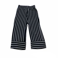 Nwt Cropped Pants By Inc Pull On Elastic Waist Relaxed Fit Inseam 25” Polyester 100% Chic White Bottoms With Striped Hem, Spring Pants With Contrast Stripes, Chic Fitted Bottoms With Striped Hem, Trendy White Bottoms With Contrast Stripes, Chic Black Bottoms With Contrast Stripes, Black Spring Bottoms With Striped Hem, Summer Workwear Bottoms With Striped Hem, Spring Black Bottoms With Striped Hem, Black Bottoms With Striped Hem For Spring