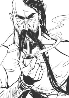 Exaggerated Art, Otto Schmidt, Bearded Man, Ukrainian Art, Illustration Artwork, Character Design References, Lone Star, Heartland, Design Reference