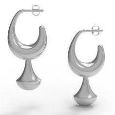 Ces boucles d'oreilles distinctives présentent une forme de croissant magnifiquement modelée, à partir de laquelle pend un pendentif en forme de bateau. Elles sont modelées d'après un exemple en or massif du VIe siècle avant J.-C. provenant de Chypre. 

"Caecilia" est la forme patronymique féminine du nom Caecilius. Aux IIe et Ier siècles avant J.-C., la famille Caecilius Metellus était parmi les plus éminentes de Rome, avec des membres occupant les plus hautes fonctions de magistrat de consul e Elegant Half Moon Metal Jewelry, Contemporary Teardrop Single Earring, Contemporary Single Teardrop Earring, Elegant Pierced Hoop Earrings For Ceremonial Occasions, Elegant Half Moon Metal Earrings, Elegant Crescent Metal Jewelry, Elegant Semi-circle Metal Jewelry, Elegant Ceremonial Hoop Earrings, Elegant Crescent-shaped Metal Jewelry