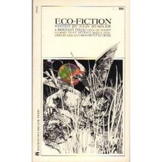 an old book with black and white illustrations on the cover, titled eco - fiction