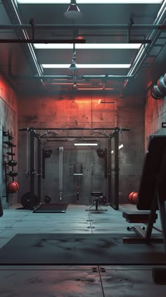 an empty gym with no people in it