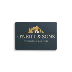 the logo for oneill and sons, which is located in front of a white background