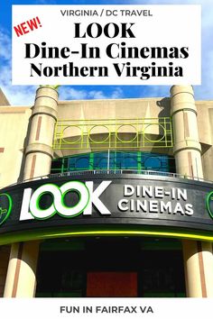 an advertisement for a movie festival with the words look dine - in cinemas northern virginia