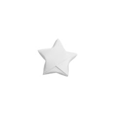 a white star ornament on a white background