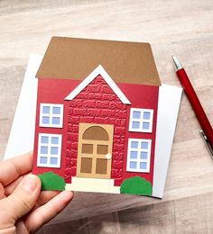 This gift card holder is a great way to gift your client or friend when they buy or sell a home!  The inside of the house lifts out to attach a gift card and there is room for you to write a note, too.  It fits in a 5x7 envelope (included) and will lie flat to mail.  If you would like to see it in different colors please send me a message.  See additional cards are available in our shop: https://www.etsy.com/shop/thesunnypaperstudio Are you a realtor? Check out our whole section just for you!  h House Lift, Real Estate Agent Gift, Marketing Real Estate, House Gifts, Gift Card Holder, New Home Gifts, Selling House, Real Estate Marketing, Estate Agent