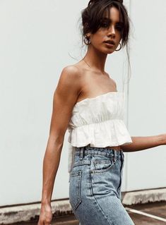 Anna Campbell, Crop Tops Online, White Princess, Online Fashion Boutique, Strapless Tops, Buy Now Pay Later, White Crop Top, Spring Summer Outfits, Well Dressed