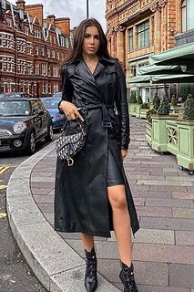 Coat Cape, Leather Trench Coat, Leather Outfit, Fashion Story, Women's Wardrobe