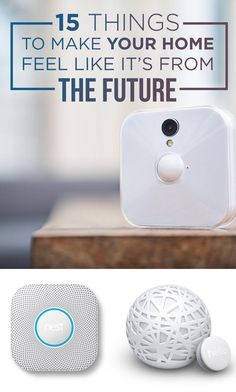 the home security system is displayed with text that reads, 15 things to make your home feel like it's from the future