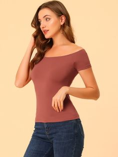 Shop Allegra K for off shoulder short sleeve solid basic sexy slim fit blouse you are looking for, get more women's blouses for yourelf. Order now! Free Returns!