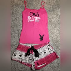 Nwot Playboy Pajama Set Size S, Rare And Htf! As Seen Worn By Model Crystal Mccahill Y2k Pjs Outfits, Silly Pajamas, Mcbling Pajamas, Emo Pjs, 2000s Pjs, 2000s Pajamas, Scene Pajamas, Playboy Outfits, Y2k Pjs