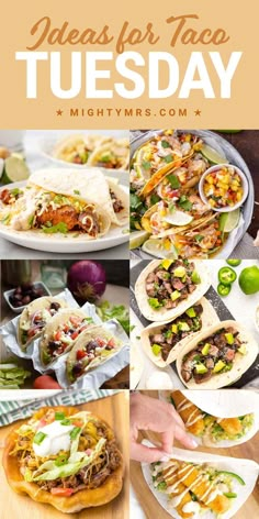 Taco Tuesday Recipe Ideas Shrimp Tacos With Pineapple Salsa, Tacos With Ground Beef, Fish Stick Tacos, Taco Bell Chalupa, Greek Tacos, Fry Bread Tacos, While Chicken, Chipotle Chicken Tacos, Chipotle Tacos