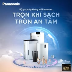 an advertisement for panasonic's new product, tron khi sach tron an tam