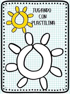 a drawing of a sun with the words tucano con plastilina