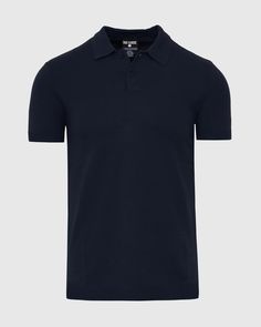 Navy Short Sleeve Sweater Polo | Navy Short Sleeve Sweater Polo | True Classic Sweater Polo, Elevated Style, Short Sleeve Sweater, Navy Shorts, Short Sleeved Sweaters, Sweater Knit, Sleeve Sweater, Knitted Sweaters, Stuff To Buy