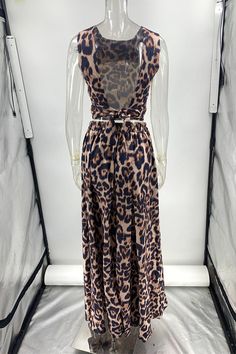 Material Polyester Style Casual, Vacation Pattern Type Leopard Element Backless, Contrast Neckline O Neck Sleeve Length Sleeveless Suit Type Two-pieces Waist Type High Waist Clothing Length Short Profile Type A Type Full Print Size(in) Bust Waist Shoulder Width Top Length Skirt Length S 35 24.4 12.6 17.3 40.9 M 36.6 26 13 17.7 41.3 L 38.2 27.6 13.4 18.1 41.7 XL 39.8 29.1 13.8 18.5 42.1 Tips:Due to the many variations in monitors, the color in the image could look slightly different, please take Sleeveless Suit, Suit Type, Fall Winter Dresses, Daily Dress, Long Blouse, Mini Dress Party, Winter Dresses, Fall Dresses, Type A