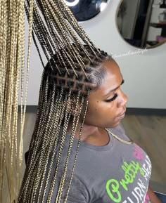 Micro Braids Hairstyles, Small Knotless, Small Box Braids, Blonde Box Braids, Braids Hairstyles For Black Women, Braided Hairstyles For Black Women Cornrows, Big Box Braids Hairstyles, Blonde Braids, Cute Braided Hairstyles