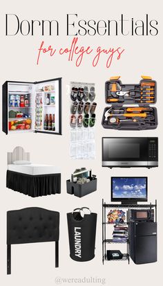 dorm room essentials for him Going Off To College, College Guys, College Essentials, Off To College, Dorm Room Inspiration, Electric Cooker